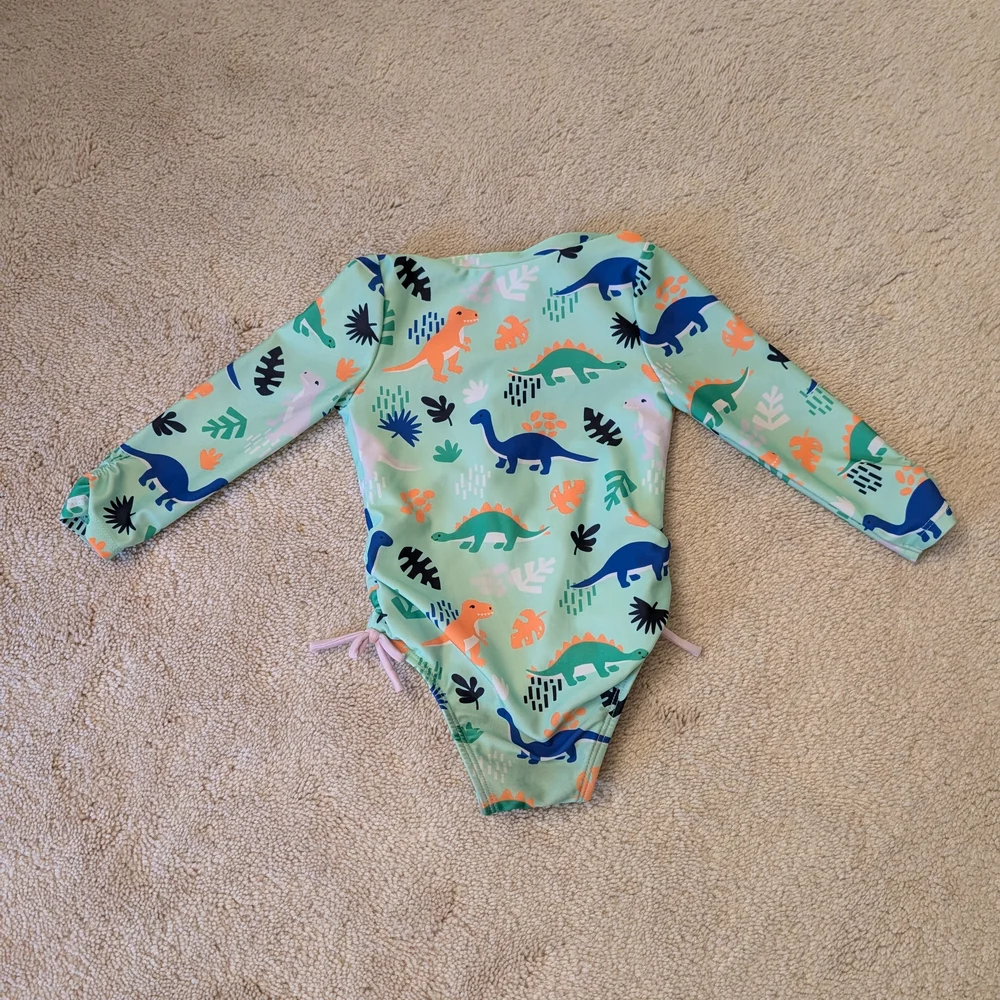 Cat & Jack Dinosaur Swimsuit Rashguard 18 Month